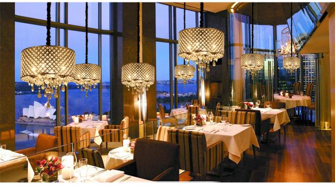 Modern Chandelier Ceiling Lighting with Crystal Lampshade Lighting Dining room Kitchen Hanging Lamp (WH-MI-77)