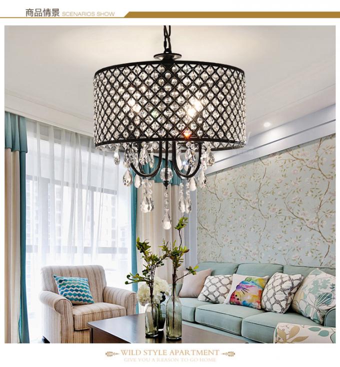 Modern Chandelier Ceiling Lighting with Crystal Lampshade Lighting Dining room Kitchen Hanging Lamp (WH-MI-77)