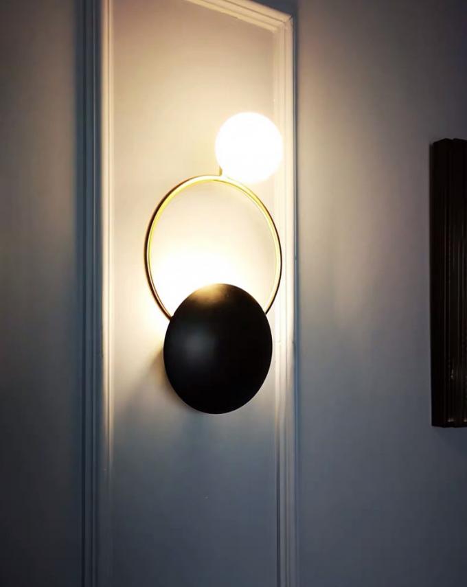 Golden Wall Sconce Lights Fixture Nordic Ring Bedside Lamps wall mount