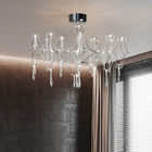 Modern Starry Crystal Chandelier Living Room Luxury Hotel Villa silvery Chandelier(WH-MI-390)