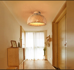 Modern Natural Bamboo Ceiling Lights E27 Minimalism Home wicker rattan ceiling lamp(WH-WA-52)
