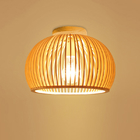 Modern Wood Birdcage E27 Ceiling Lights Nordic Home Deco Bamboo Weaving Wooden Ceiling Lamp(WH-WA-53)