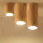 Nordic style round and square solid wood corridor led ceiling light living room Aisle wood led down light(WH-WA-57)