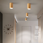 Nordic style round and square solid wood corridor led ceiling light living room Aisle wood led down light(WH-WA-57)