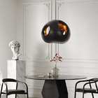 Black Chandelier Designer Black Minimalist Kitchen Island Bedroom Black Pendant Lamp（WH-VP-178)