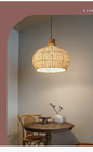 New Color Matching Rattan Lamp Vintage Pendant Light Fixtures Retro Hang lamp(WH-WP-68)