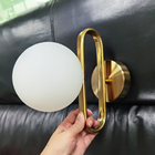 Nordic Bedside Wall Lamp modern golden Indoor bedroom Corridor stairs loft Glass Ball Wall Lamp(WH-OR-238)