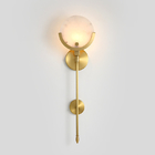 Art Deco Gold Led Wall Lamp Parlor Wall Sconce Bedroom Bedside Aisle Balcony Wall Lights (WH-OR-239)