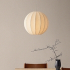 Nordic E27 Led Pendant Lights Silk Hanging Lamp Minimalism Wabi Sabi Suspend Lamp(WH-AP-564)