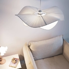 Nordic Cream Style Fabric Led Pendant Lights For Living Room Bedroom Bar Flower Pendant Lamp(WH-AP-590)