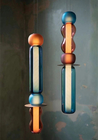 Designer Colored Pendant Lamps LED Stained Glass Pendant Light Bar Shop Restaurant Light(WH-AP-603)