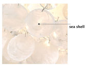 White Color and Sea shells capiz Chandelier (WH-MC-06)