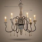 Mango wood chandelier Classic wooden and iron chandelier (WH-CI-31)