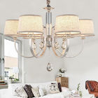 Elegant modern metal chandelier with lampshade for indoor home lighting fixtures (WH-MI-38)