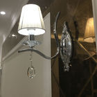 Metal chandelier with glass crystals 6/8 Lights with lampshade (WH-MI-53)