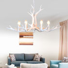 White antler resin chandelier for home lighting fixtures (WH-AC-01)