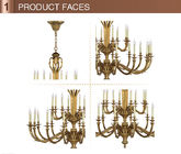 Brushed brass chandelier America Style For Hotel Project Lighting Fixtures (WH-PC-02)