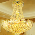 Large gold and crystal chandelier For hotel Project Lighting Fixtures (WH-NC-13)