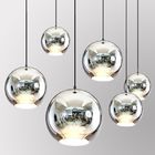 Silver gold copper Color Glass Globe Pendant Light for indoor home Kitchen Decoration (WH-GP-01)