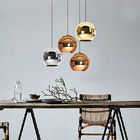 Silver gold copper Color Glass Globe Pendant Light for indoor home Kitchen Decoration (WH-GP-01)