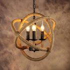Rope globe vintage pendant lights for indoor home Dining room Kitchen Lighting (WH-VP-11)