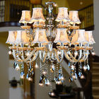 Designer crystal chandelier lighting with Flower Lampshade for Living room Lighting (WH-CY-156)