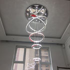 Chrome Diamond Ring Pendant Lamp Stainless Steel Hanging Light Fixtures Adjustable Chandelier (WH-AP-81)