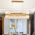 Rectangle Crystal Suspension Lights Gold Crystal Lamp For Indoor Home Decoration Lustre (WH-AP-89)