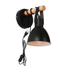 Industrial Retro Black Lampshade plug in wall light (WH-VR-15)