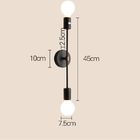 Creative Bedside Iron Double Head LED Wall Lamps Bedside lamp (WH-VR-17）