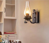Retro industrial light iron wall lamp creative restaurant corridor bedroom bedside glass wall light (WH-VR-40)
