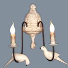 Retro bird wall lamp french vintage white wood wall sconce rustic wall lamp （WH-VR-70)