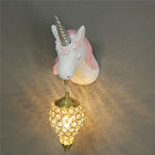 Creative Cartoon Unicorn Lamp Pink Children's Room Decor Unicorn Beside Wall Lamp (WH-VR-73）