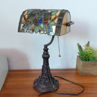 Tiffany Table Lamp American Retro Bank Light E27 Green table lamp(WH-TTB-20)