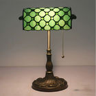 New Tiffany Table Lamp Alloy Base Retro Bank Light Green Bedside Table Lamp(WH-TTB-22)