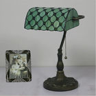 New Tiffany Table Lamp Alloy Base Retro Bank Light Green Bedside Table Lamp(WH-TTB-22)