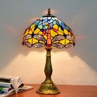 Tiffany Table Lamp 30cm Dragonfly Lampshape Alloy Base Tiffany Light(WH-TTB-51)