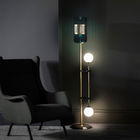 LED living room standing lighting Nordic Hotel deco floor lights home luxury copper fixtures(WH-MFL-36)