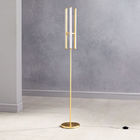 Gold minimalist LED floor lamp living room vertical wrought iron lights multi-head Strip design LED lighting(WH-MFL-40)