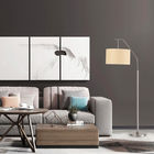 Modern Metal Floor Lamp Modern E27 Floor Lamps Standing Simple Fabric Shade Standing Lamp(WH-MFL-74)