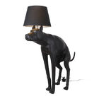 Contemporary dog floor lamp resin black dog animal scandinavian floor lamp(WH-VFL-15)