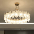Living Room Glass Led G9 Pendant Lights Lustre Round White Chandelier(WH-MI-309)