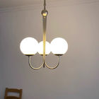 Nordic Glass Balls Pendant Lamp metal Pipe design gold light fixtures Dining Room Lights Kitchen Pendant Lamp(WH-AP-171)