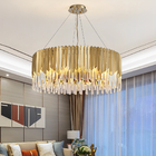 Black Modern Chandelier Lighting For Living Room Luxury Round Crystal Lamp(WH-CY-175)