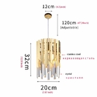 Small Round Gold k9 Crystal Modern Led Chandelier for Living Room Hallyway Chandelier(WH-CY-176)