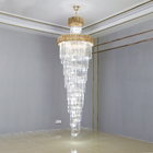 Large Top Long Crystal Led Chandeliers Hotel Hall Living Room staircase chandelier(WH-CY-179)