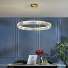 Modern Crystal Led Chandelier for Living Room Bedroom Crystal Ring Circle Chandelier(WH-CY-181)