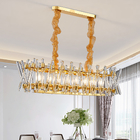 Luxury Kitchen Chandelier Modern Home Decor Hang Lamp Gold Rectangle ceiling light fixture(WH-CY-235)
