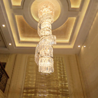 Luxury crystal chandelier duplex building hollow living room lamp large chandelier(WH-NC-91)