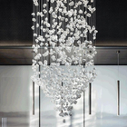 Luxury Stone Crystal Chandelier Large Modern Staircase Led Lighting(WH-NC-92)